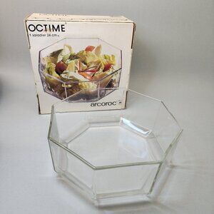 Octime Clear Glass 9 inch Salad Bowl - Made in France